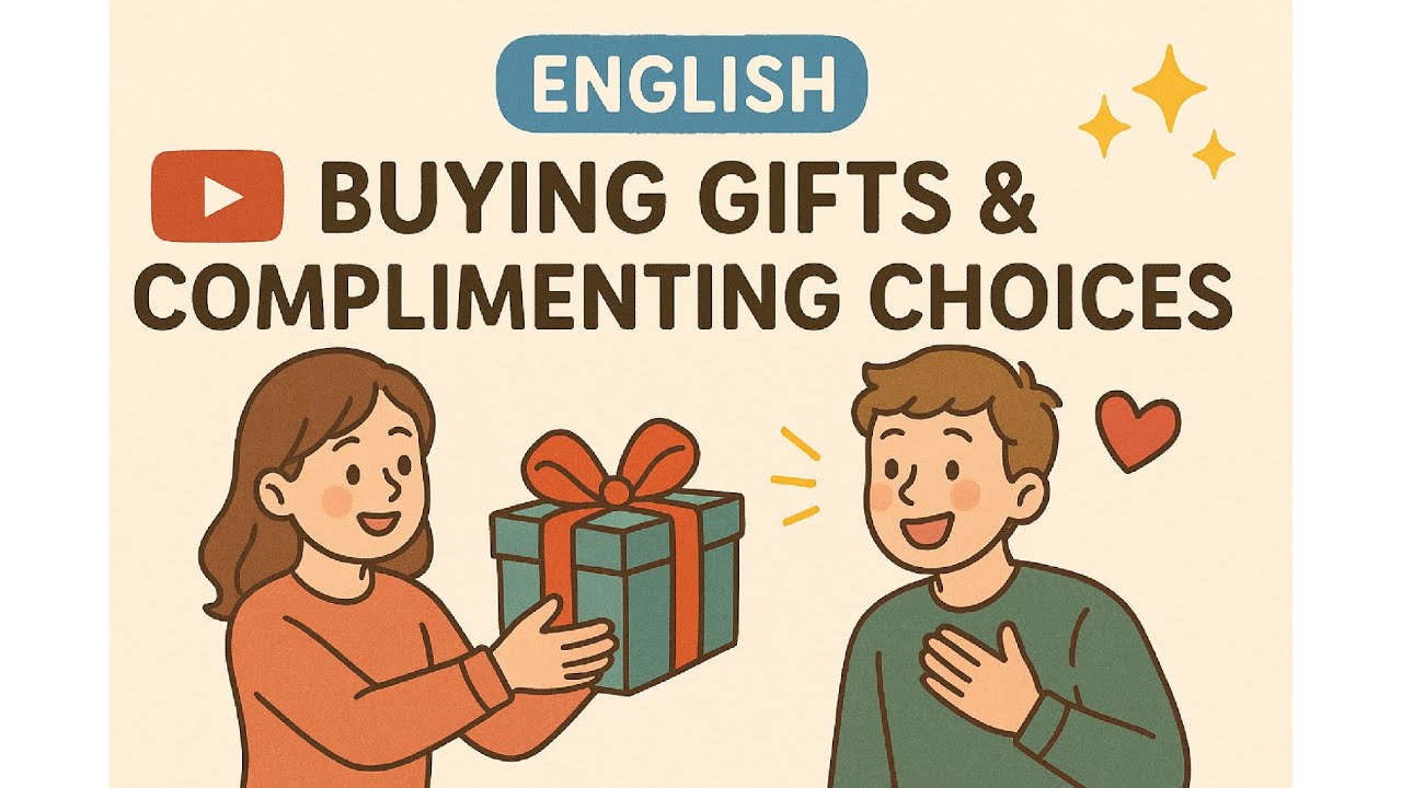 Daily English Conversations | Buying Gifts & Complimenting Choices – Shadowing Exercise 🎁💬✨