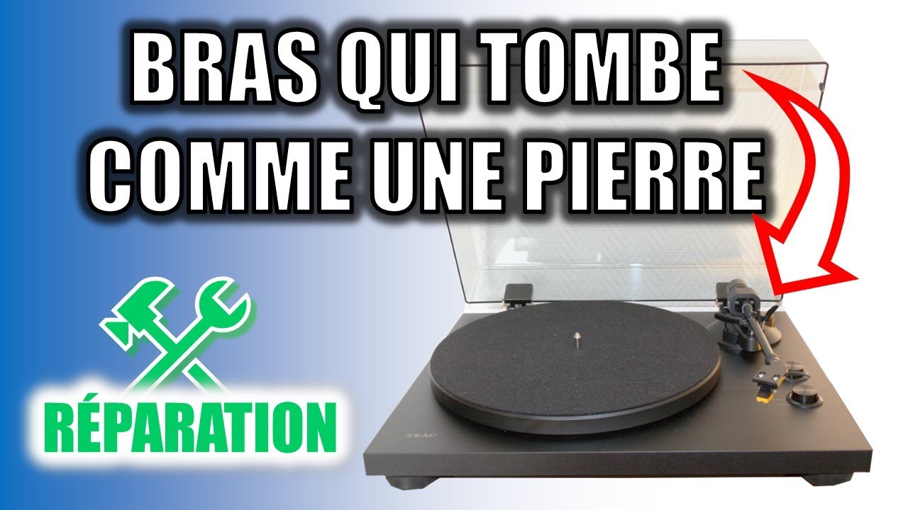 [Réparation] mon bras de platine vinyle tombe brutalement comme une pierre