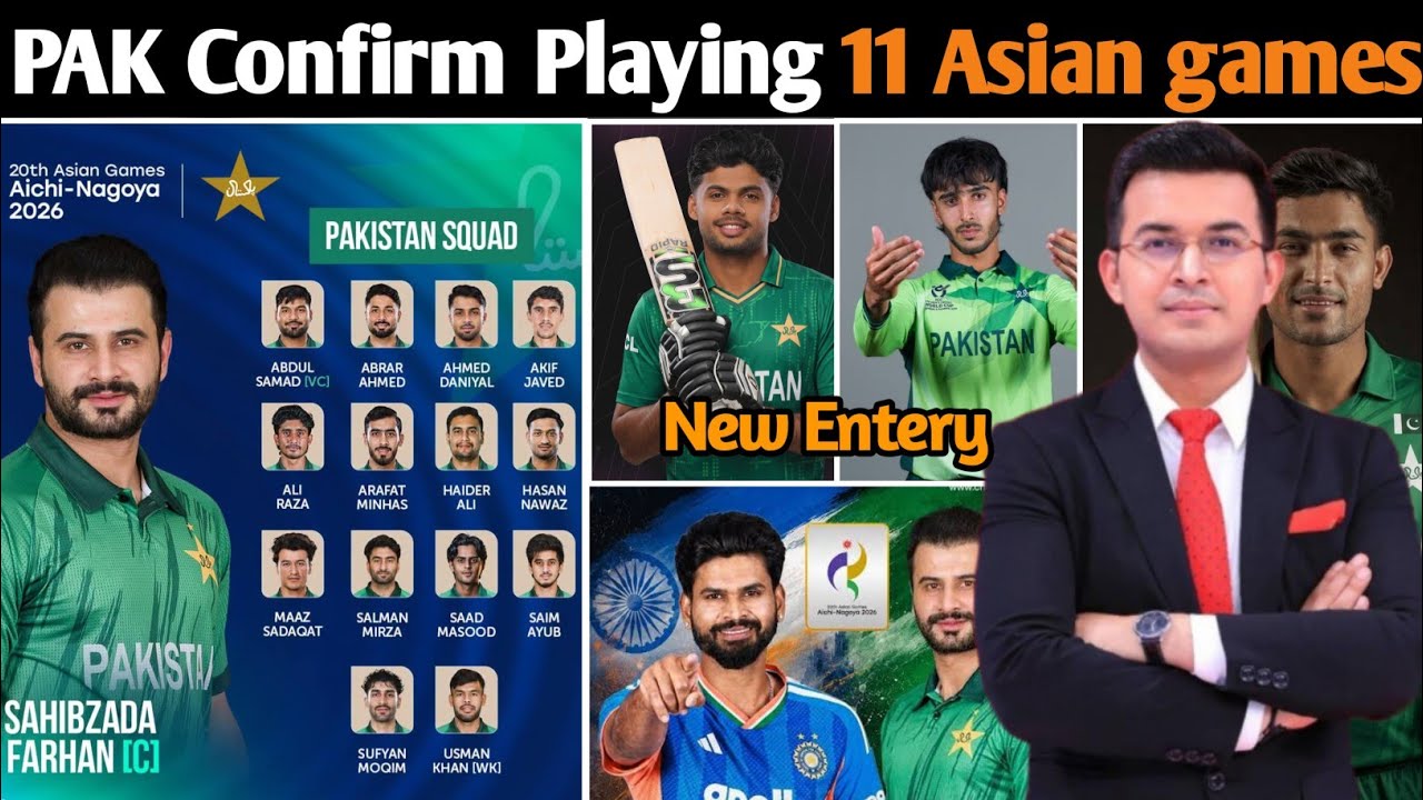 PAKISTAN PLAYING 11 FOR ASIAN GAMES 2026!  U19 Captain Farhan Yousaf & Razaullah In|Schedule reveal