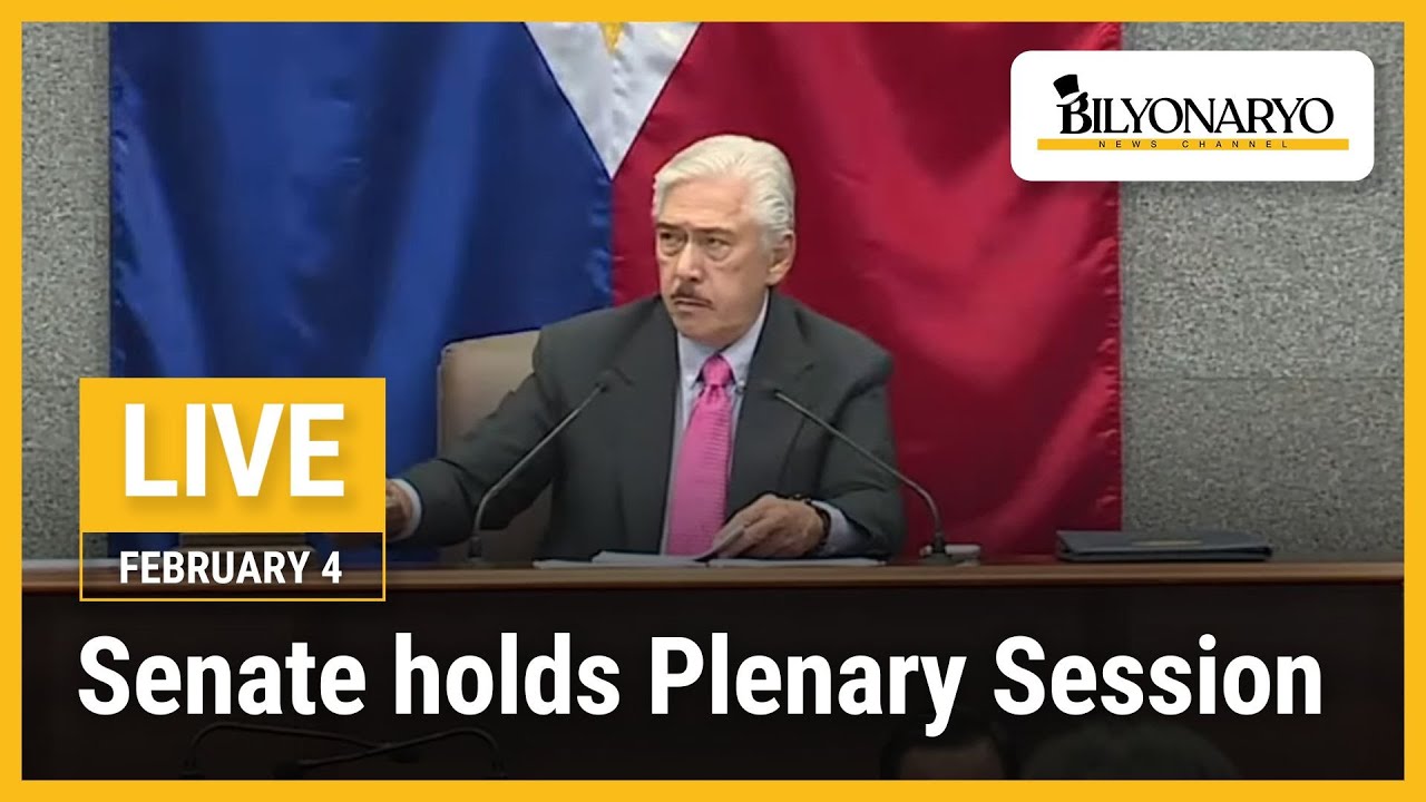 LIVE: Senate holds plenary session | February 4, 2026