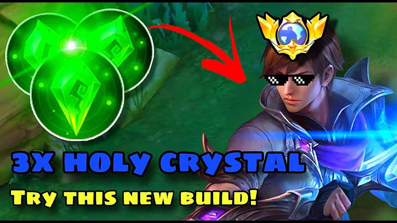 GLOBAL GUSION CRAZY DAMAGE WITH 3 HOLY CRYSTAL🤯99.9% BROKEN BUILD IN 2026~MLBB