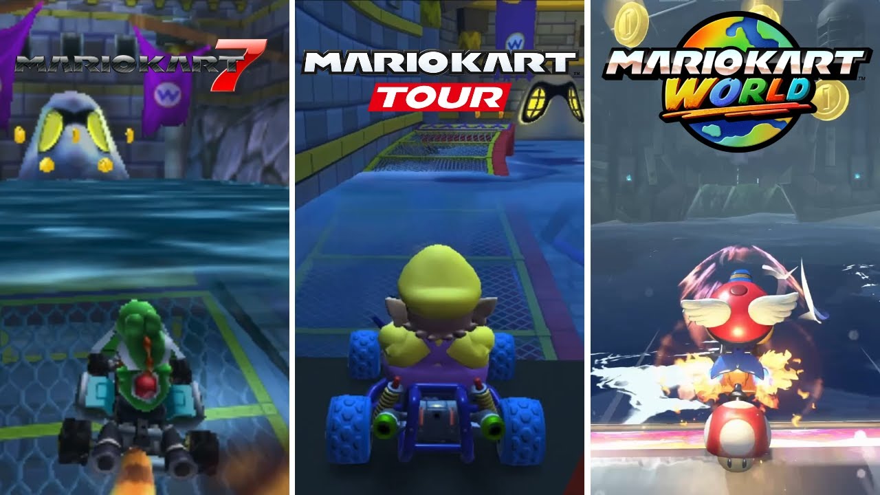 Evolution of Wario Shipyard in Mario Kart Games (2011-2025)