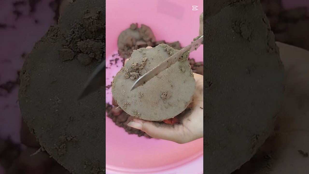 mud cutting #asmr #satisfying