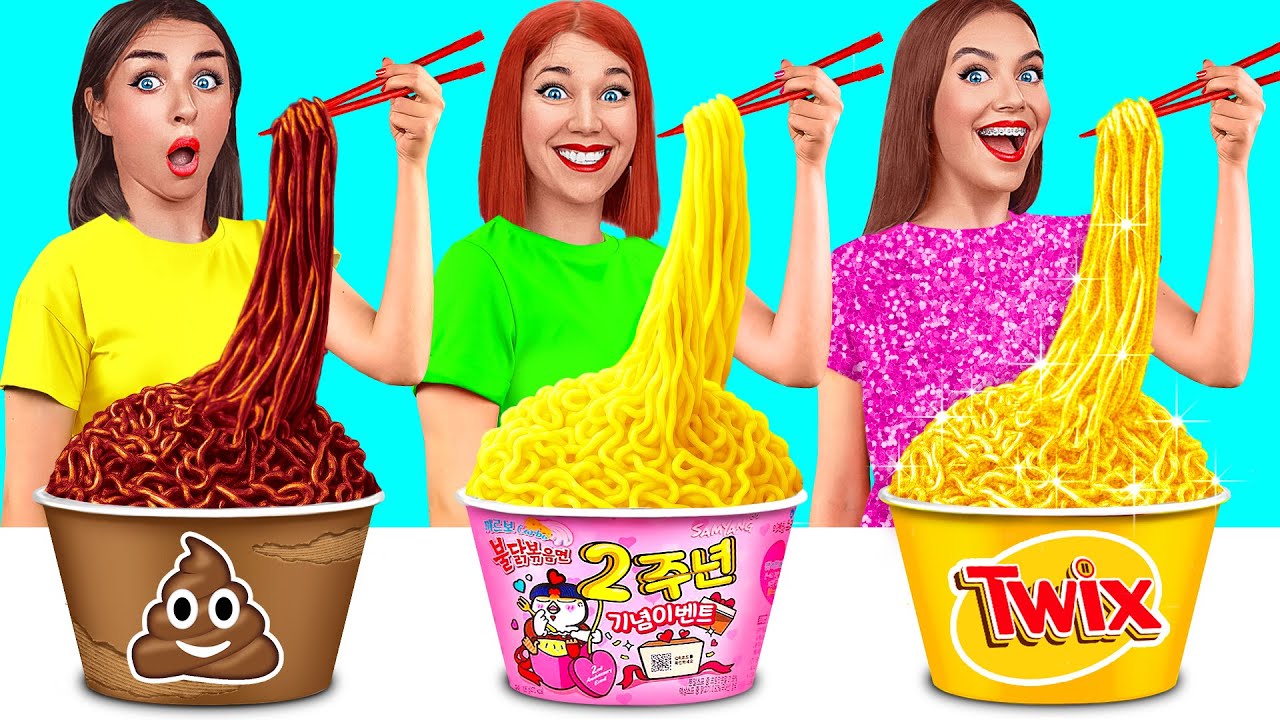 Rich vs Broke vs Giga Rich Food Challenge | Awesome Kitchen Hacks by Jelly DO Challenge