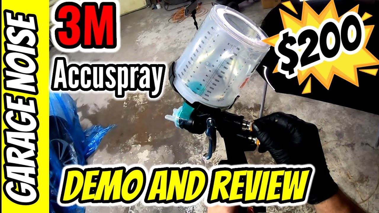 3M Accuspray paint gun review and demo.  diy auto body, cheap paint gun, auto body and paint repair
