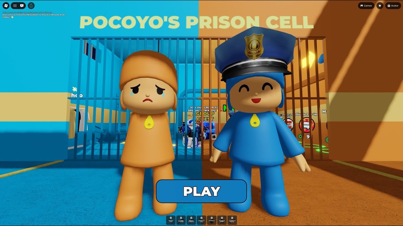 POCOYO PRISONER VS POLICE PRISON RUN😮 (OBBY) #roblox #obby