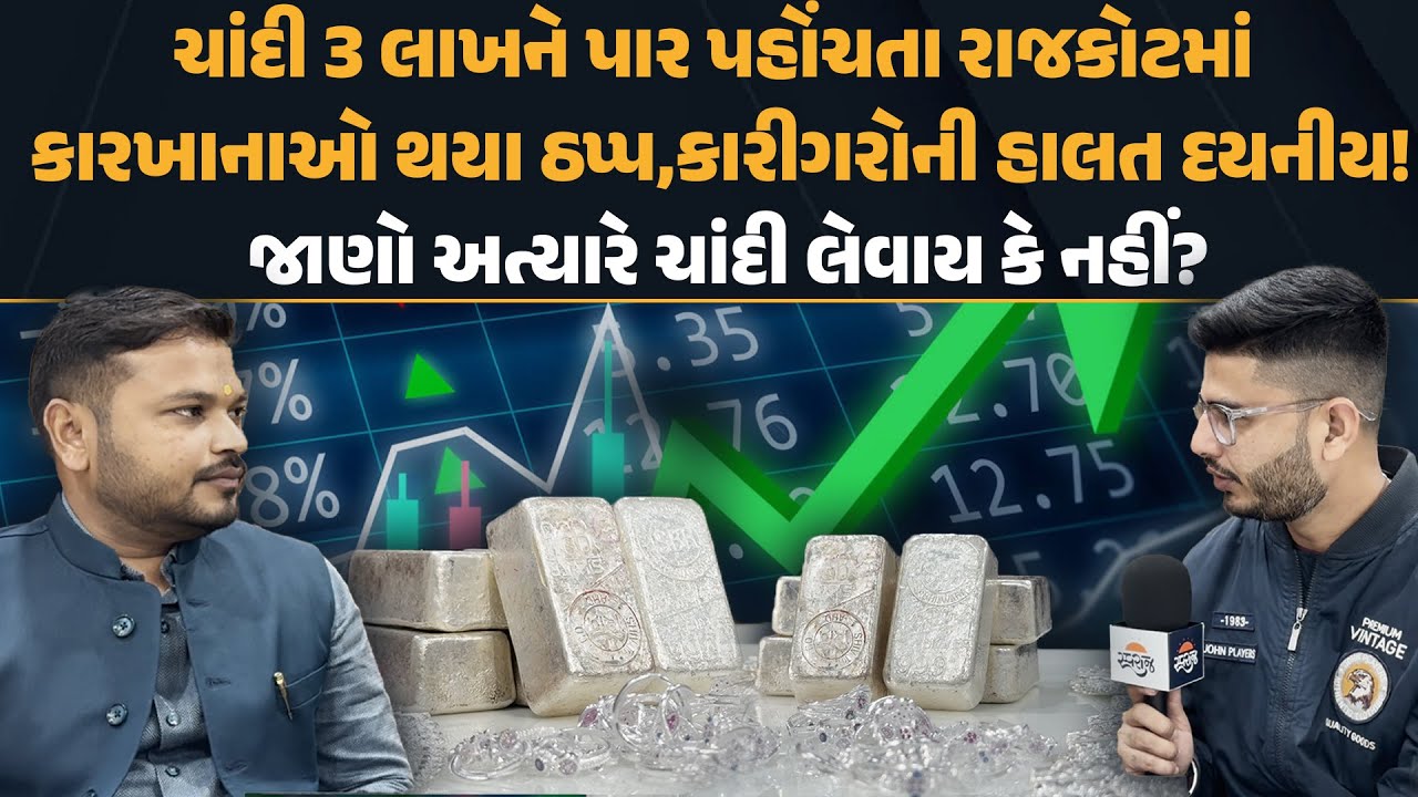 ચાંદી 3 લાખને પાર! રાજકોટમાં કારખાનાઓ ઠપ્પ, કારીગરોની હાલત દયનીય | અત્યારે ચાંદી લેવી કે નહીં?