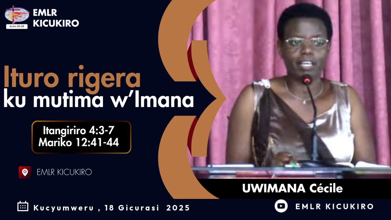 AMATERANIRO YO KU CYUMWERU 18-05-2025|| Ituro rigera ku mutima w'Imana