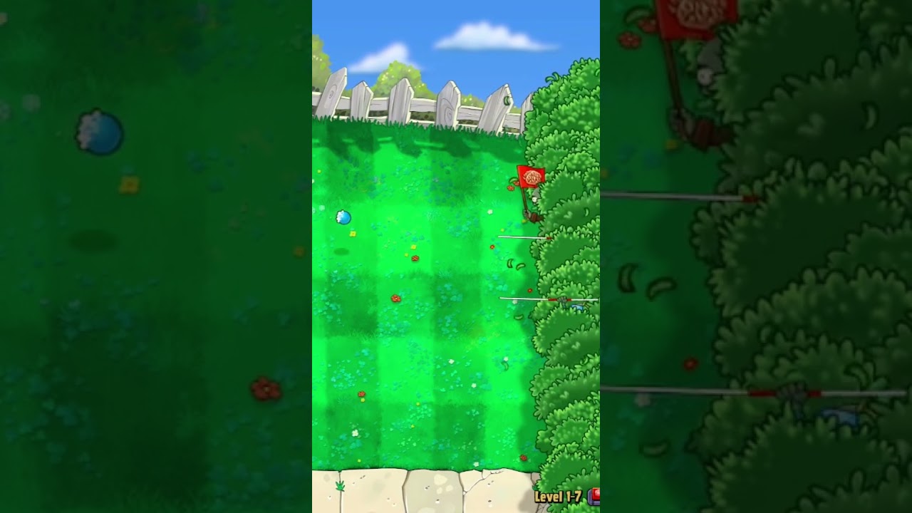 1st flag in Level 1-7 on PvZ Replanted 