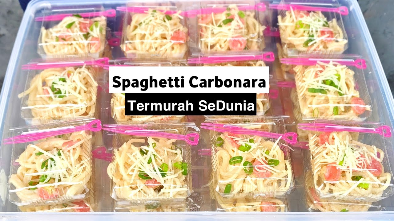 1 RESEP AUTO BIKIN DOMPET TEBEL!! TERSIMPEL, LARIS DI SERBU BOCIL!! SPAGHETTI CARBONARA KW Rp.2000