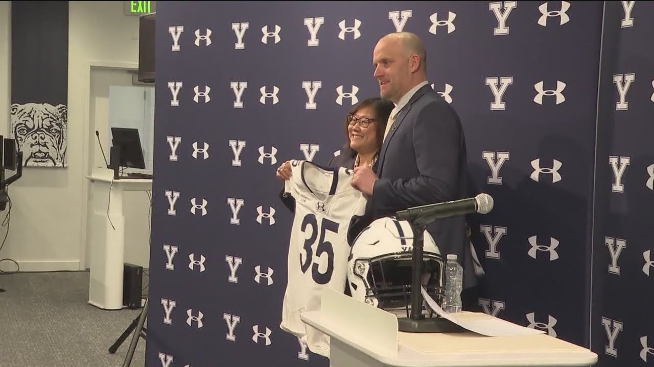 Yale formally introduces new football head coach