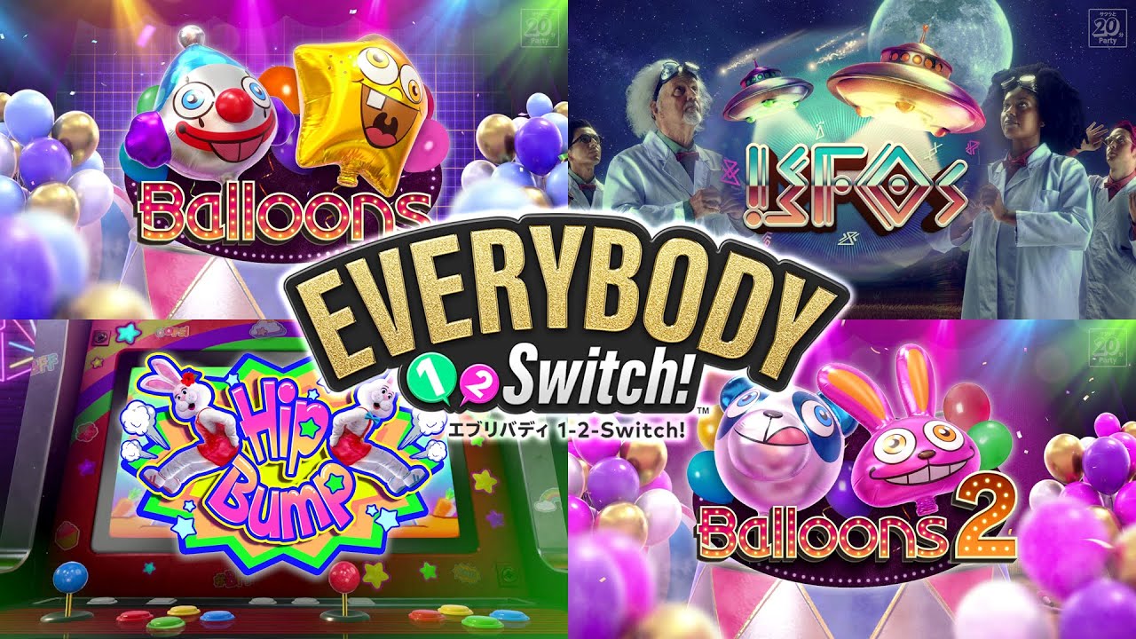 エブリバディ 1-2-Switch! Joy-Conモード プレイ動画 (Everybody 1-2-Switch!)