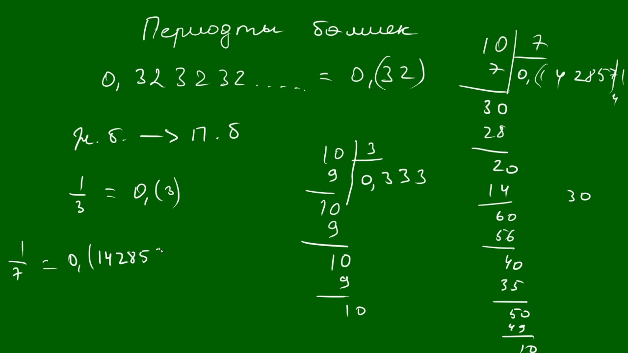 Периодты бөлшек. Периодты бөлшекті жай бөлшекке айналдыру және керісінше.