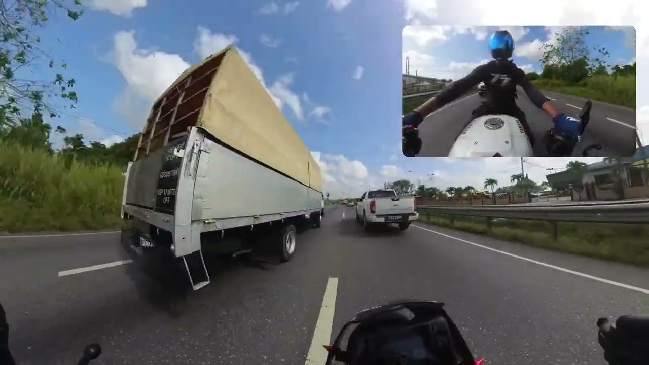 Highway run to collect oil for the XSR900's first oil change