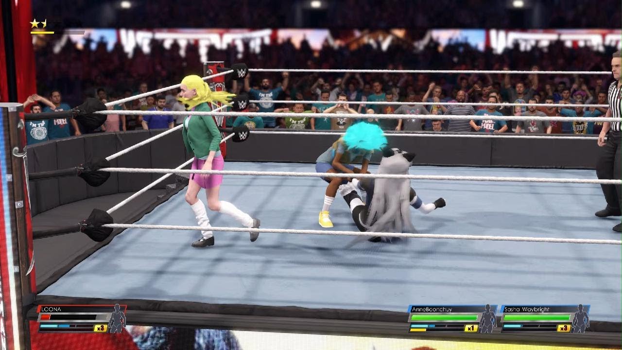 Anne Boonchuy and Sasha Waybright Vs Loona ''helluva Boss'' 2 on 1 Handicap Requested