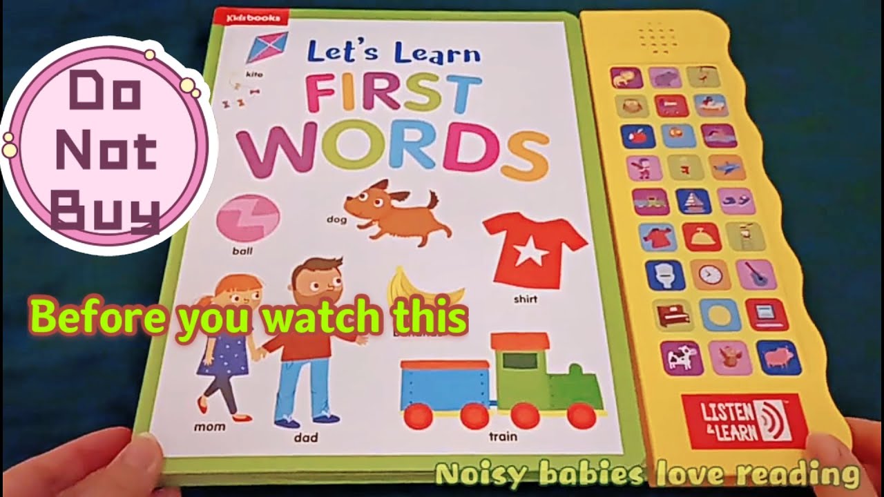 Let's Learn First Words by Kidsbooks Publishing, #baby board book, #soundbook