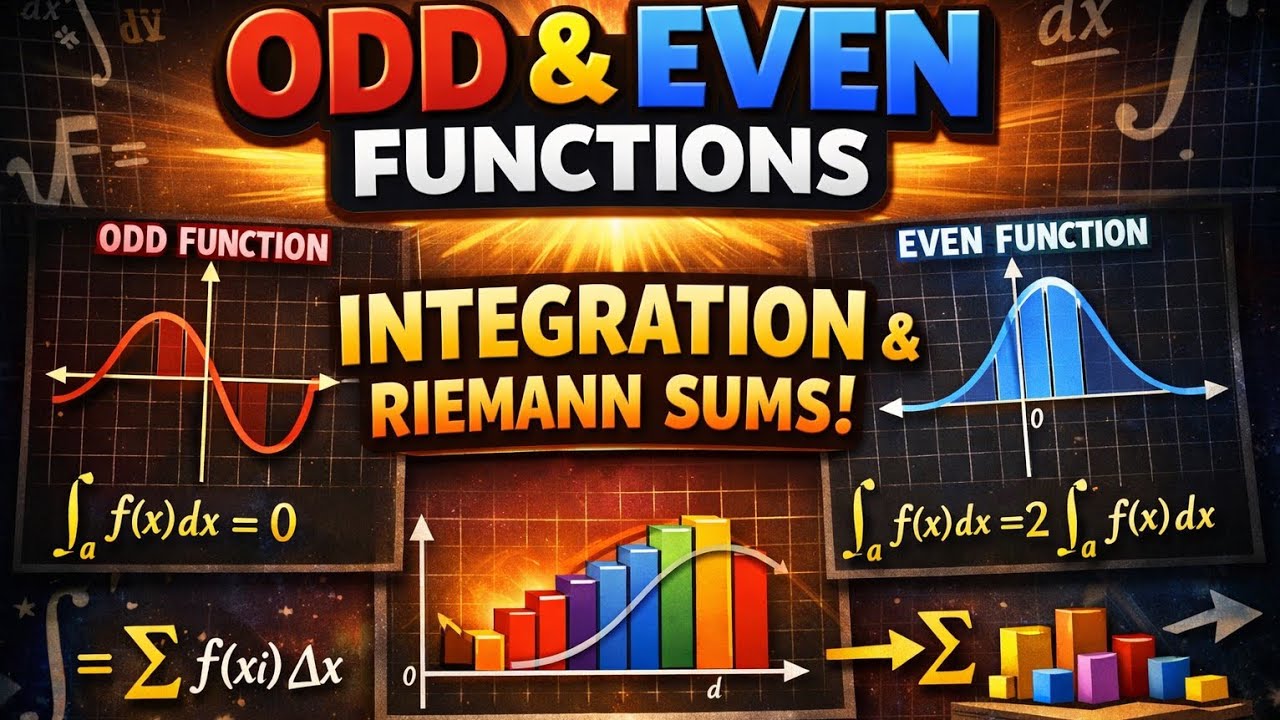 Must-Know Concepts: Odd vs Even Functions, Integration, Riemann Sums @Mathswithmahesh90 