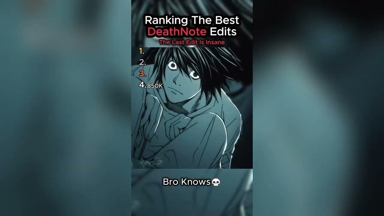 Ranking The Best DeathNote Edits Compilation #viral #anime #deathnote