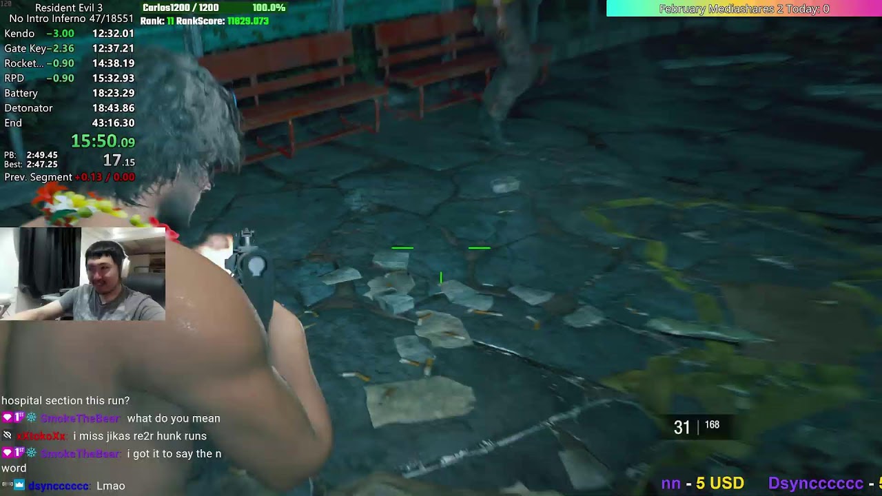 [Live] Resident Evil 3 Inferno Runs