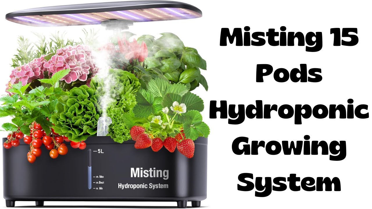 Revolutionize Gardening with the Misting 15 Pods Hydroponic Growing System | Indoor Herb Garden Kit