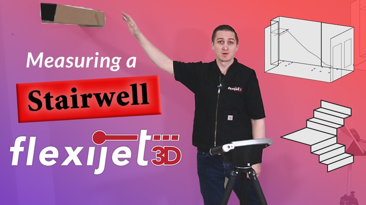 Measuring an empty stairwell with Flexijet 3D