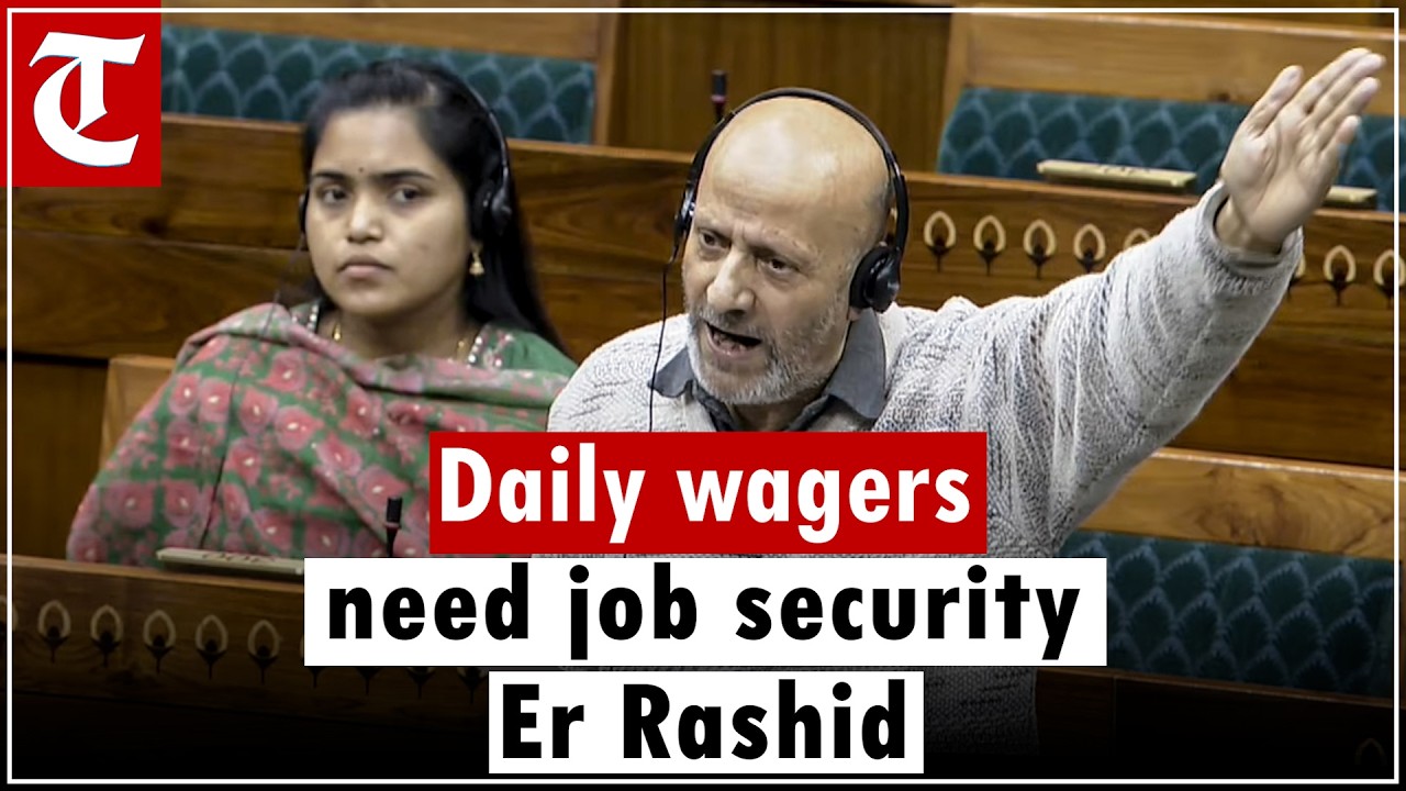 Er Rashid raises daily wagers’ issue, calls for permanent jobs and benefits