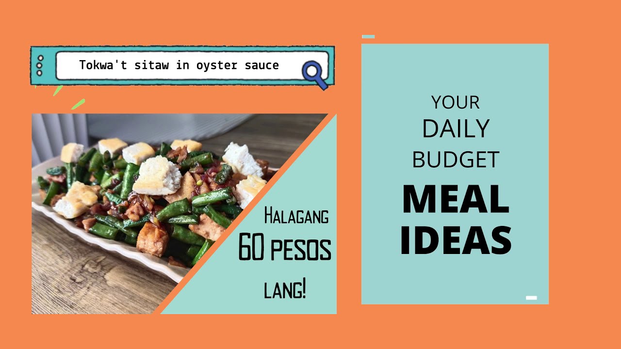 murang ulam less than 100 pesos! tokwa't sitaw in oyster sauce