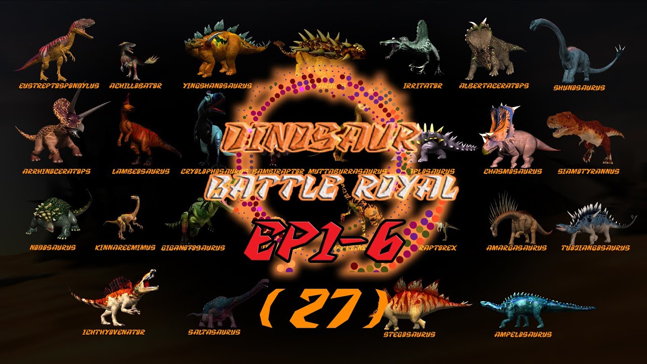 Dinosaur Battle Royal  ALL 1 - 6 #dinosaursbattles #dinosaur #dinosaurs #jurassicworld