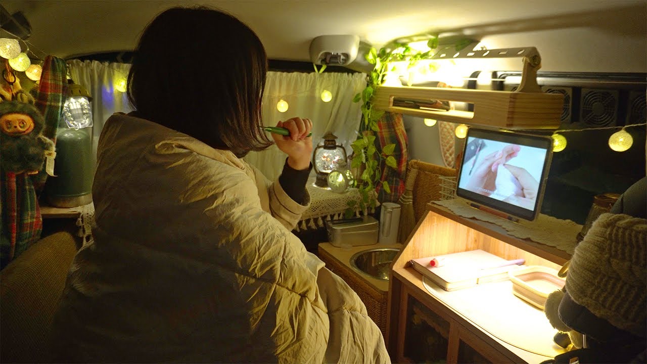 레이 차박🌊나랑 썸타기 58일차💛눈물나게 행복했던 바다 앞 노지에서의 car camping v-log❄️with 코지모해 동계 침낭☃️