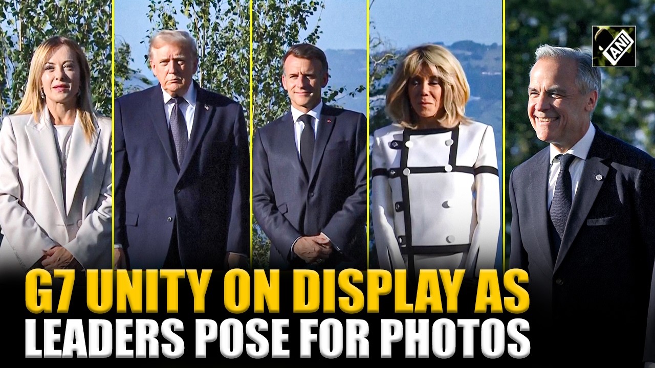 Grand display of bonhomie! Trump, Macron, Starmer, Meloni, leaders of G7 pose for photos