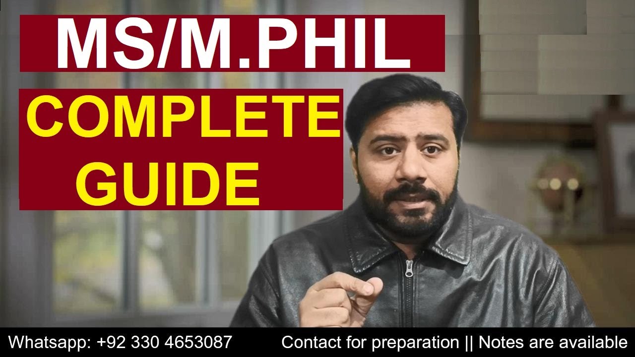 MS & MPhil Complete guide || admission update, universities list, eligibility