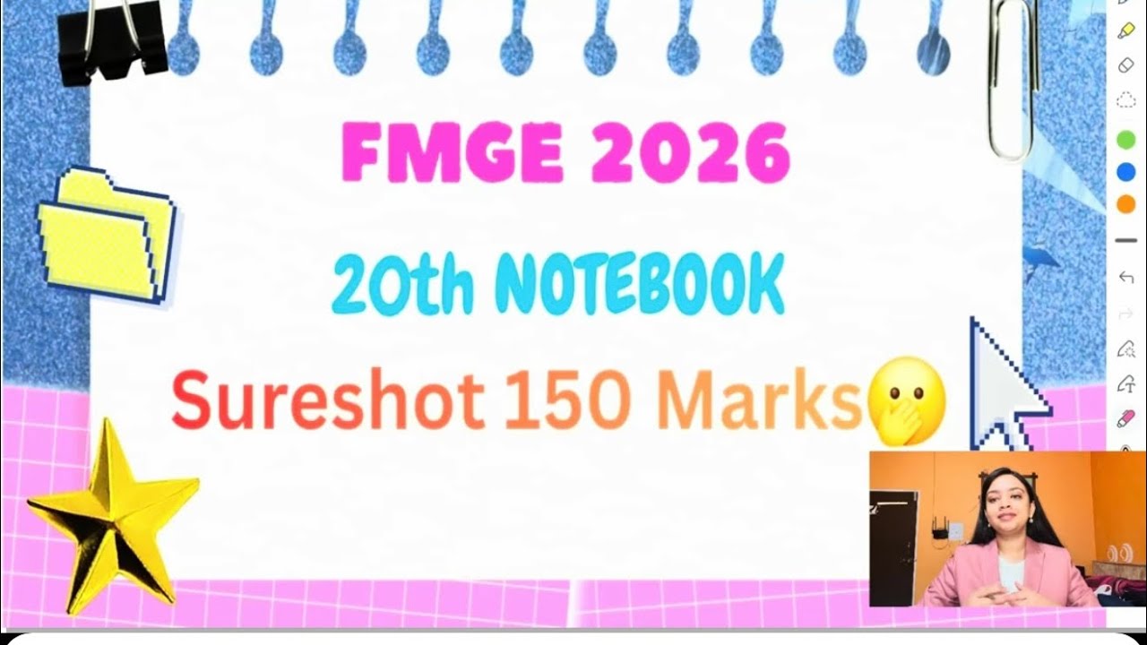 20th NOTEBOOK || FMGE 2026