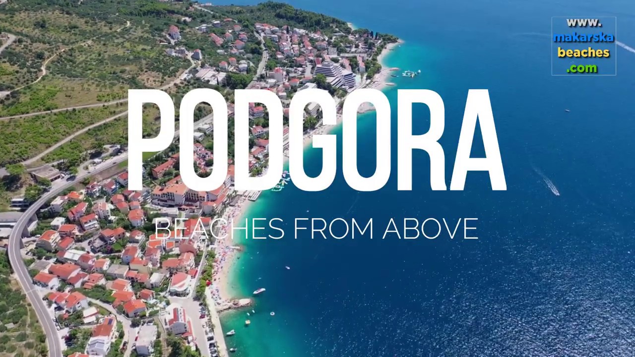 Podgora beaches from above, Makarska Riviera summer 2019 - Makarska Riviera Beaches in FULL HD