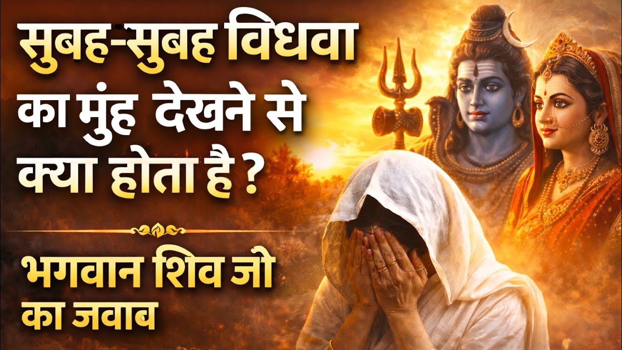 भगवान शिव जी कहते हैं सुबह सुबह विधवा स्त्री का चेहरा देखने से क्या होता है | Shiv ji katha |