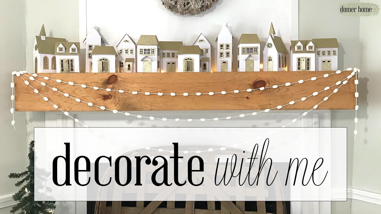 CHRISTMAS MANTEL DECORATE W/ ME | MOBILE HOME 2019