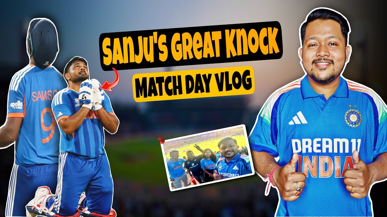 India Vs West Indies | Sanju’s great knock | T20 world cup | Match day vlog 💙💙💙