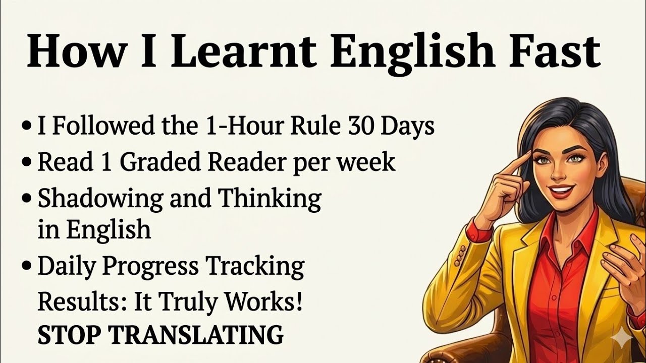 How I learnt English Fast | I Followed the 1-Hour English Rule for 30 Days