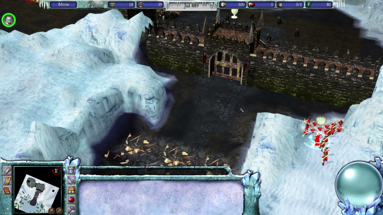 Stronghold Legends HD Walkthrough (Hard Difficulty) Ice Campaign #2 The Drawrf King