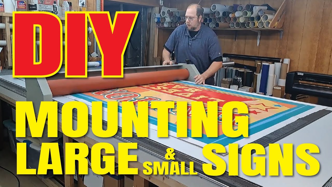 DIY vinyl application table vinyl sign mounting - 4'x8' aluminum composite and 18