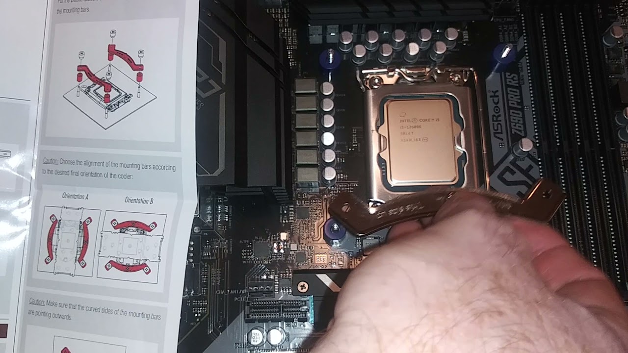 Installing I5-12600k on AsRock Z690 motherboard with Noctua NH-U12S and LGA 1700 mounts CPU 12th
