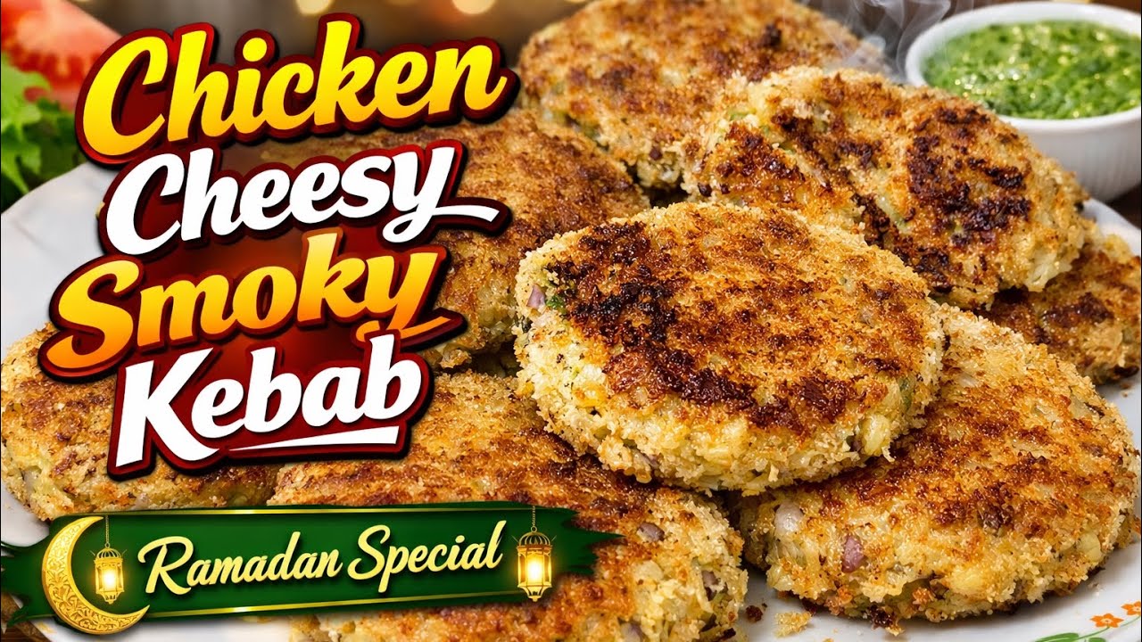 Chicken Cheesy Smoky Kebab | Chicken Cheese Kabab | Ramadan Special | @Recipebyafreen 