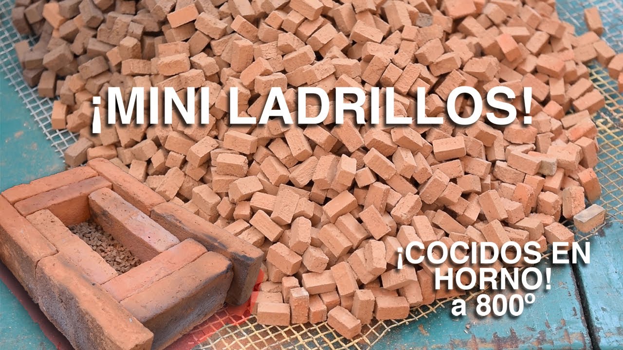 ¿Cómo hacer MINI LADRILLOS de barro en horno?/¿How to make MINI BRICKS? BRICKLAYING / SCALA