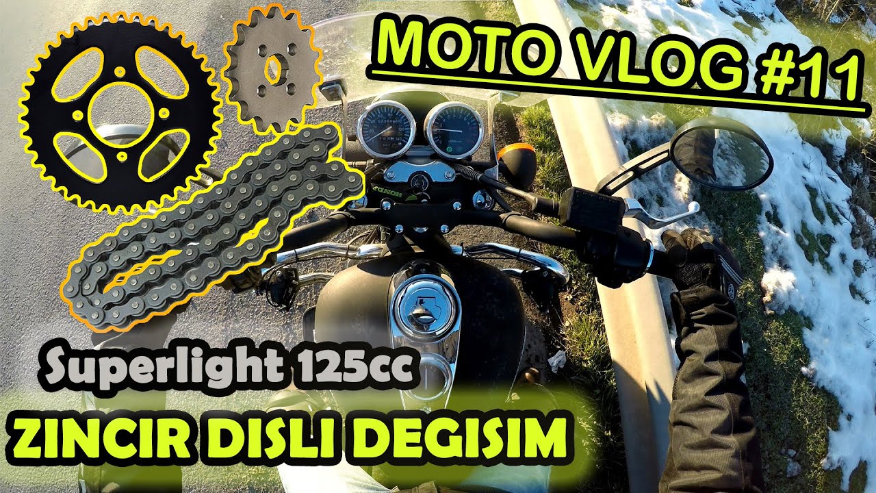 Superlight 125cc Zincir Dişli Değişimi / Top Speed / Yokuş Performansı / Test Sürüşü / MOTO VLOG #11