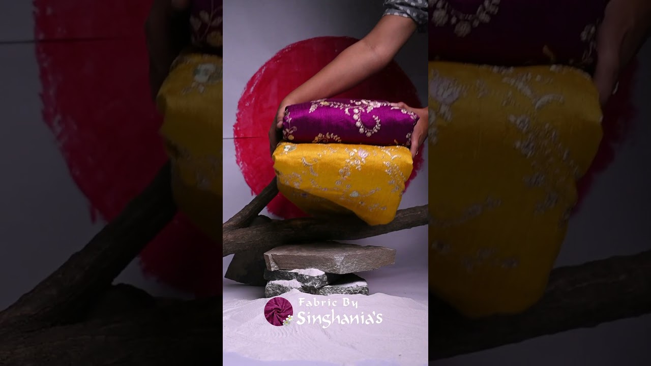 Raw Silk Embroidery Fabrics | Contact No: 96426 33310 | FABRIC BY SINGHANIA'S