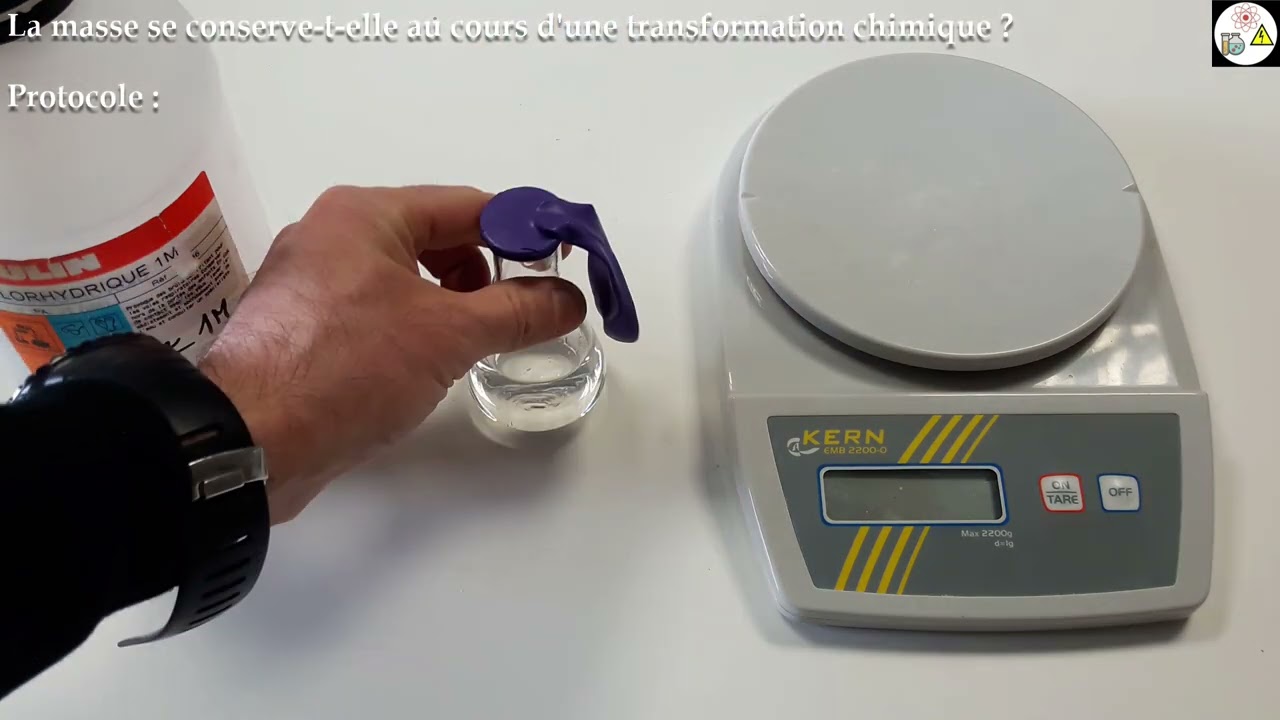 R&eacute;action entre le calcaire et l'acide chlorhydrique - version TP