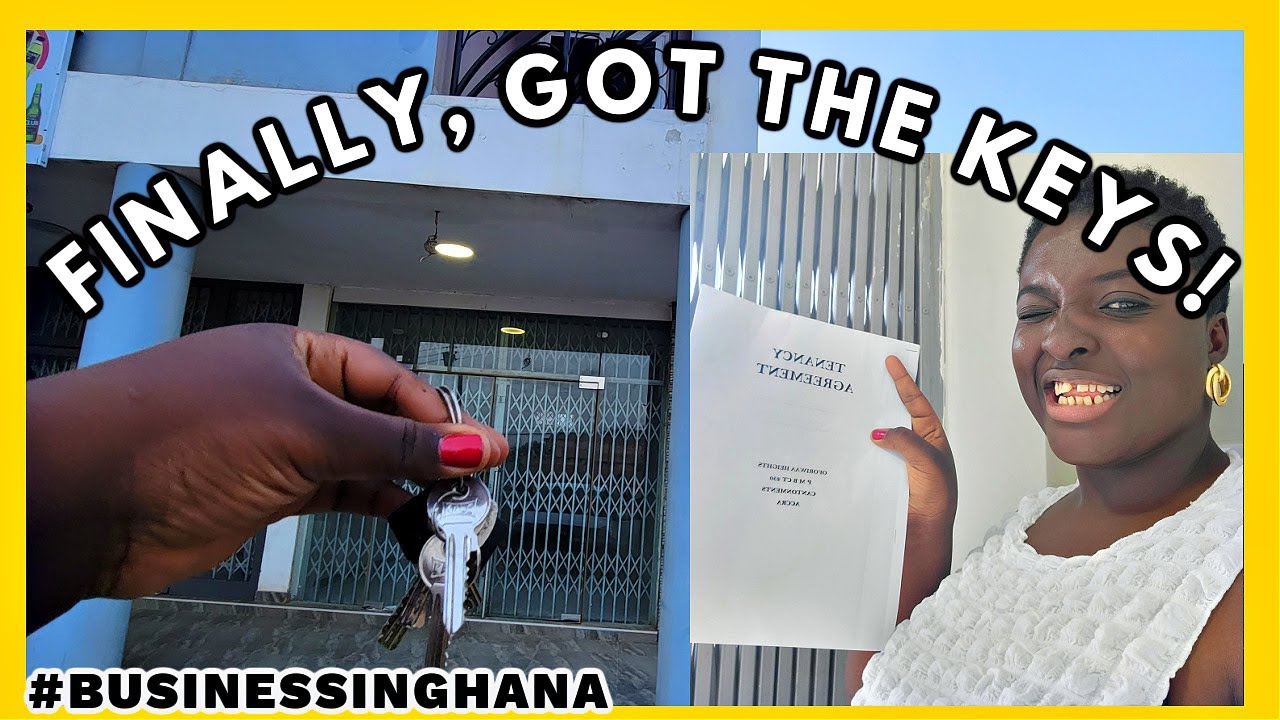 I FINALLY GOT THE KEYS TO MY GROCERY STORE IN GHANA! | EMPTY SPACE TOUR | BUSINESS IN GHANA