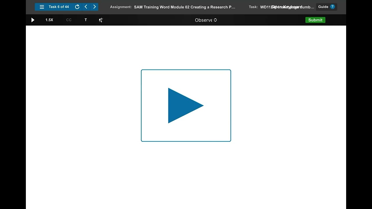 BTM452 SAM Training Word Module 02 Creating a Research Paper