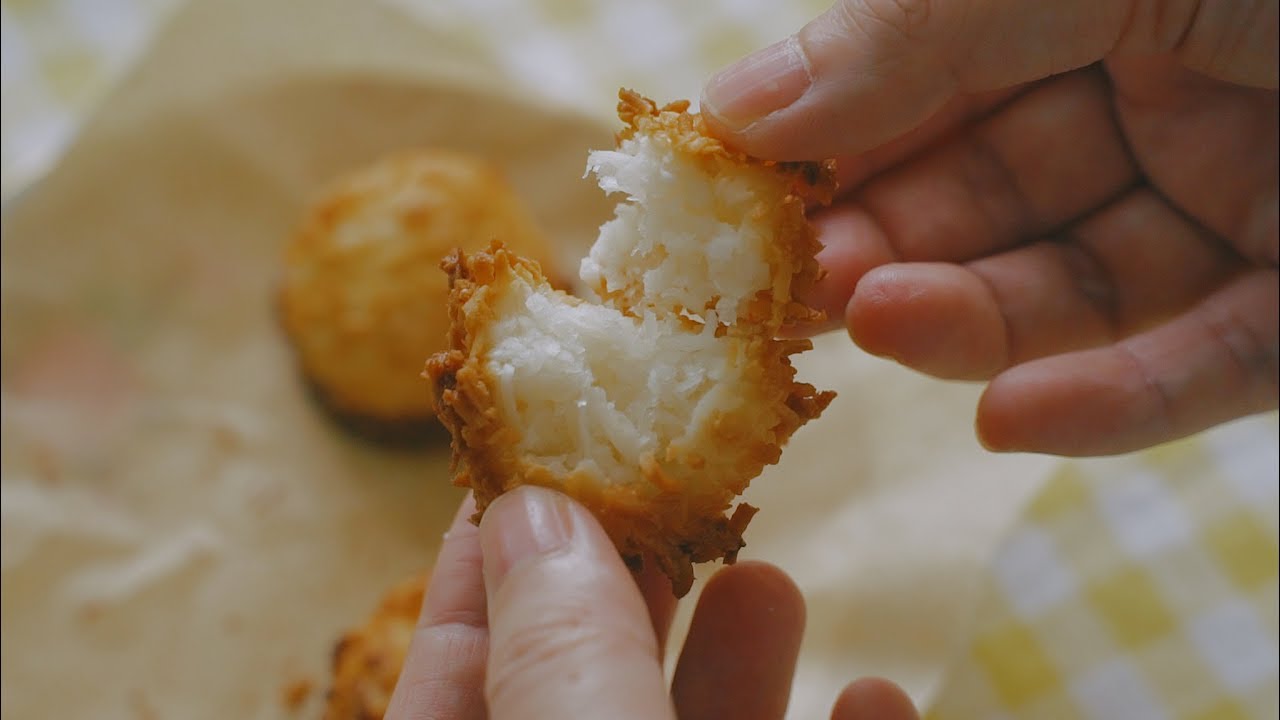 바삭쫀득! 코코넛 마카룬 : Coconut macaroons | Honeykki 꿀키