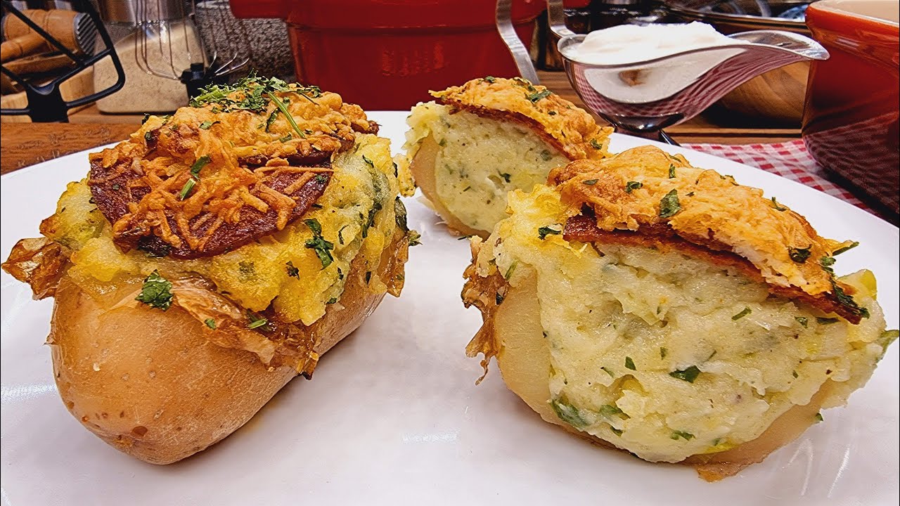 Sajtos burgonyakrémmel töltött sültburgonya 🧀🥔🧅🧄 @szokykonyhaja