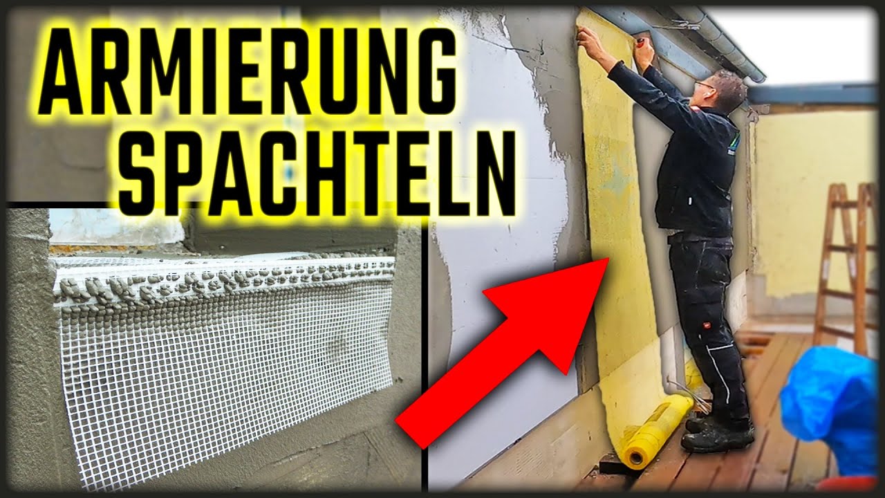 WAND VERPUTZEN - Gewebe spachteln | Armierungsgewebe einarbeiten! | Home Build Solution